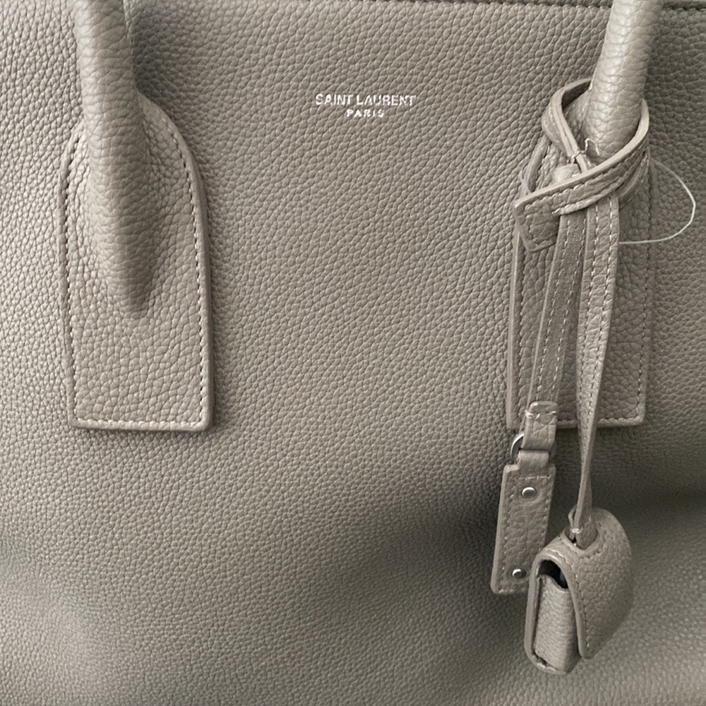 SAINT LAURENT Med Sac de Jour Grained Leather Tot - Picture 11 of 11